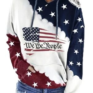 We The People Star Hoodie - Red, White, and Blue
